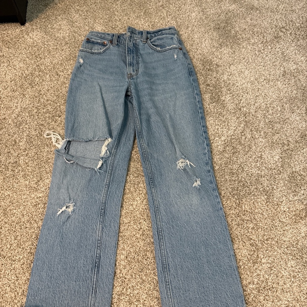 Worn abercrombie jeans